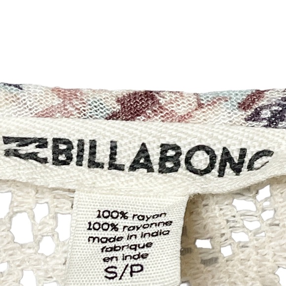 BILLABONG Aztec Printed Boho Button Down Tassel Tie Neckline Blouse BOHO Hippie - Picture 10 of 10